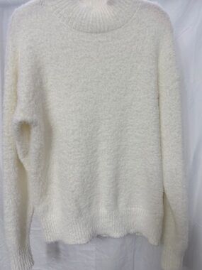 Freshman Ivory Fuzzy Crewneck Sweater